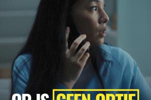 Afbeelding voor sociale media van campagne Op is geen optie