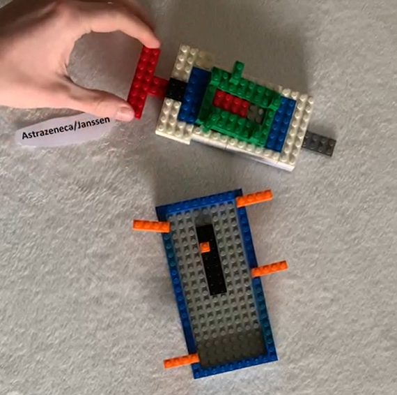 Printscreen van video met LEGO